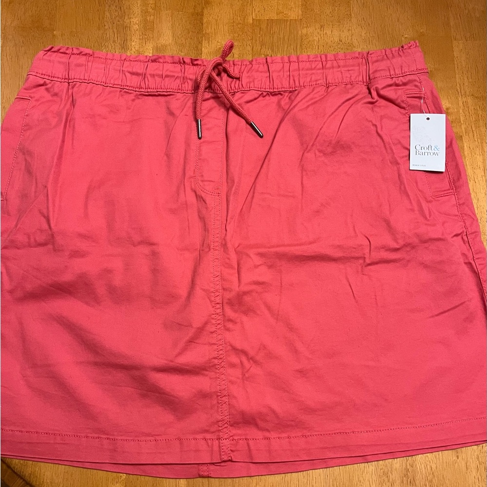 Croft & Barrow Coral Skirt with Drawstring